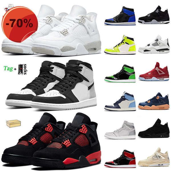1 high og basketball shoes 1s women mens trainers with box jumpman 4 4s white oreo red thunder stage haze patent bred unc blue, Black
1 high og basketball shoes 1s women mens trainers with box jumpman 4 4s white oreo red thunder stage haze patent bred unc blue, Black