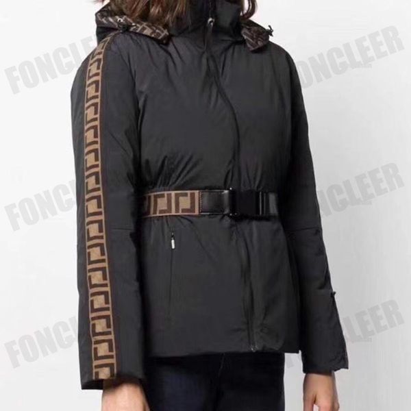 women jackets parka down coats winter feather outwear windproof winter waist belt mid length brand letter design sml, Black
women jackets parka down coats winter feather outwear windproof winter waist belt mid length brand letter design sml, Black