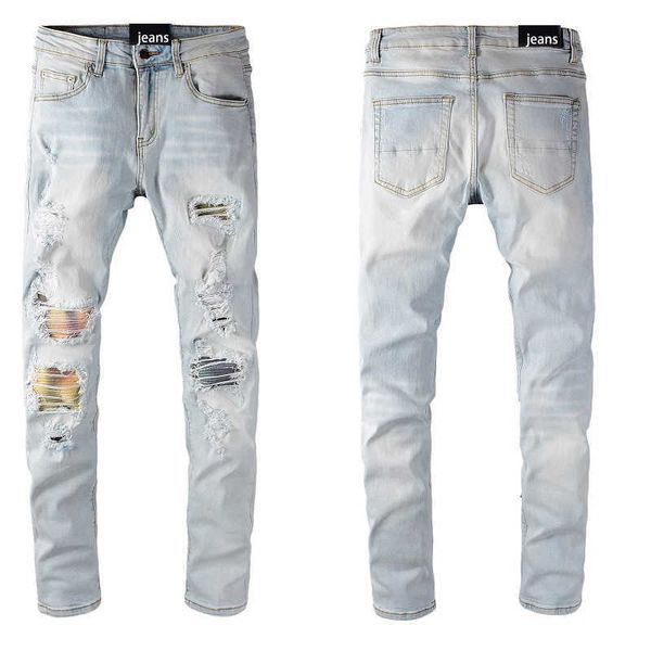 y2k jeans mens designer ripped high street fashion brand colorful broken hole patch beggar pants slim fit feet 637 skinny low waist scratch, Blue
y2k jeans mens designer ripped high street fashion brand colorful broken hole patch beggar pants slim fit feet 637 skinny low waist scratch, Blue