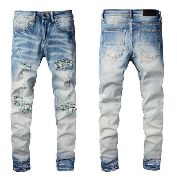designer ripped y2k jeans mens high street fashion brand light color broken patch beggar pants elastic leggings slim fitting 833 skinny low, Blue
designer ripped y2k jeans mens high street fashion brand light color broken patch beggar pants elastic leggings slim fitting 833 skinny low, Blue