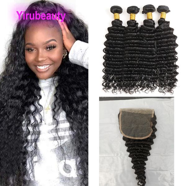 deep wave peruvian indian malaysian 100% human hair 4 bundles with 5x5 lace closure part natural color 5 pcs, Black;brown
deep wave peruvian indian malaysian 100% human hair 4 bundles with 5x5 lace closure part natural color 5 pcs, Black;brown
