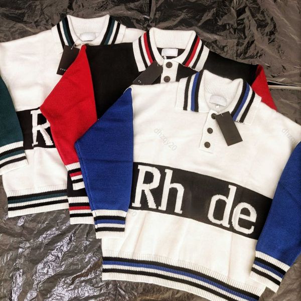 rh 22 de sweater sweatshirt designer autumn winter jacquard letter contrast polo shirt collar casual shirt loose pullover couple warm coat, White;black
rh 22 de sweater sweatshirt designer autumn winter jacquard letter contrast polo shirt collar casual shirt loose pullover couple warm coat, White;black