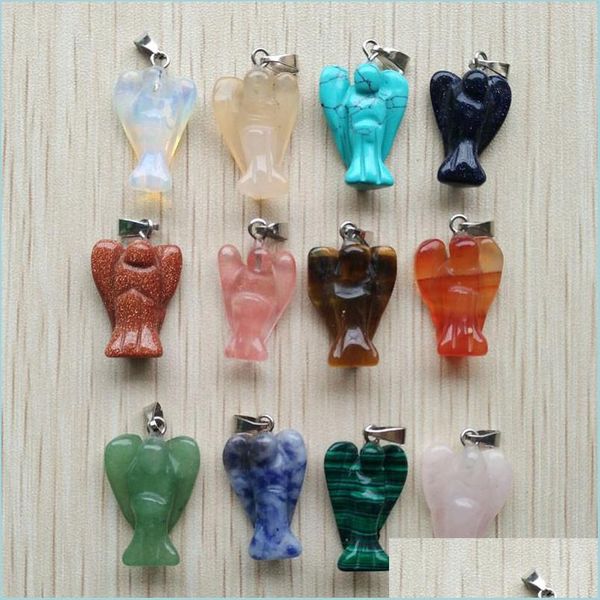 charms carved angel charms chakra stone pendant healing crystal hangings fashion jewelry making wholesale drop delivery 2022 finding dhp32, Bronze;silver
charms carved angel charms chakra stone pendant healing crystal hangings fashion jewelry making wholesale drop delivery 2022 finding dhp32, Bronze;silver