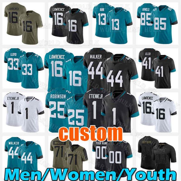 16 trevor lawrence travon walker football jersey 41 allen christian kirk jaguars devin lloyd 1 travis etienne jr james robinson tony boselli, Black;red
16 trevor lawrence travon walker football jersey 41 allen christian kirk jaguars devin lloyd 1 travis etienne jr james robinson tony boselli, Black;red