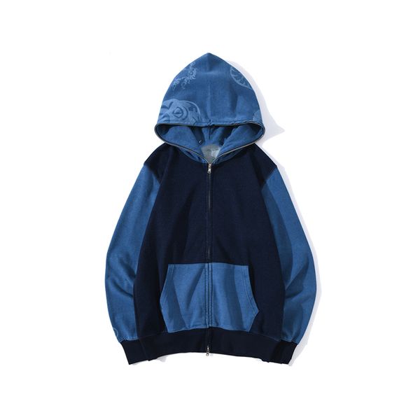 2022 tiger head sweatshirts shark head splicing denim color japanese fashion brand coat hoodie men's women's camouflage jacket jog, Black
2022 tiger head sweatshirts shark head splicing denim color japanese fashion brand coat hoodie men's women's camouflage jacket jog, Black