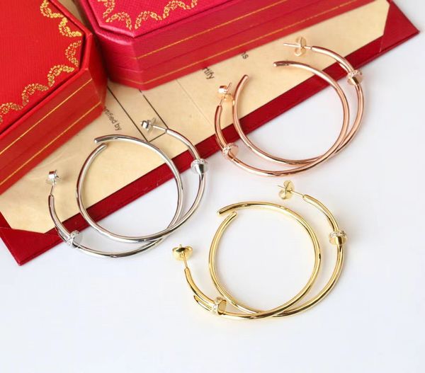 luxury charm earrings juste brand designer lovers s925 sterling silver round nail loop stud for woman fashion jewelry, Golden
luxury charm earrings juste brand designer lovers s925 sterling silver round nail loop stud for woman fashion jewelry, Golden
