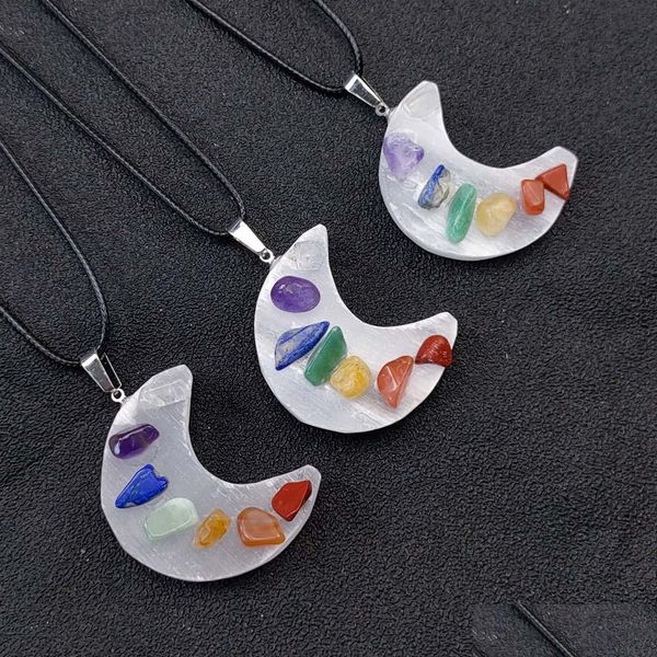 pendant necklaces healing gypsum crescent moon stone pendant seven chakra necklace reiki crystal agate for necklaces women jewelry d dhe1l, Silver
pendant necklaces healing gypsum crescent moon stone pendant seven chakra necklace reiki crystal agate for necklaces women jewelry d dhe1l, Silver
