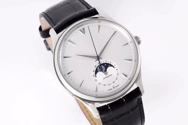 men's mechanical watch 39mm silver case white literal 925 super movement automatic chain moon series leather bracelet strap elegant cla, Slivery;brown
men's mechanical watch 39mm silver case white literal 925 super movement automatic chain moon series leather bracelet strap elegant cla, Slivery;brown