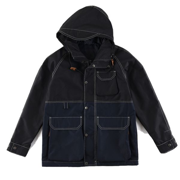 2022 mens windbreaker autumn and winter hooded jacket cold patchwork zipper jacket, Black;brown
2022 mens windbreaker autumn and winter hooded jacket cold patchwork zipper jacket, Black;brown