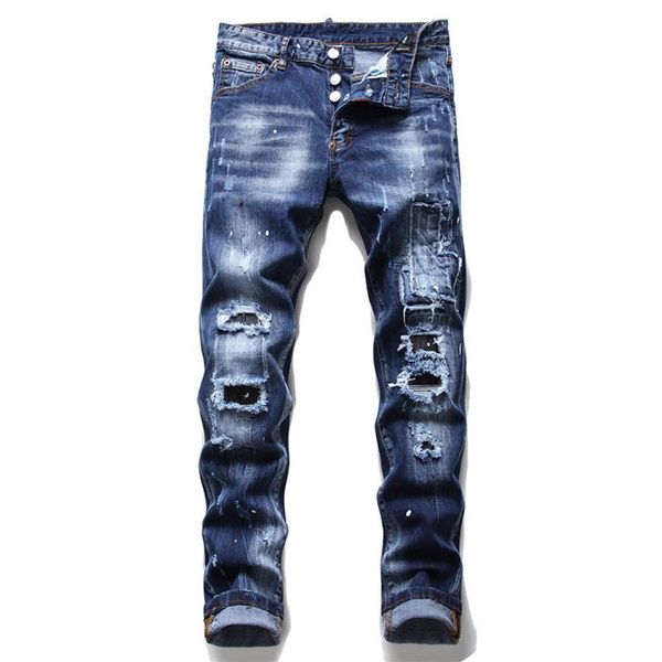 20ss mans pants mens designer jeans distressed ripped biker slim fit motorcycle denim for men s fashion clothing2463, Blue
20ss mans pants mens designer jeans distressed ripped biker slim fit motorcycle denim for men s fashion clothing2463, Blue