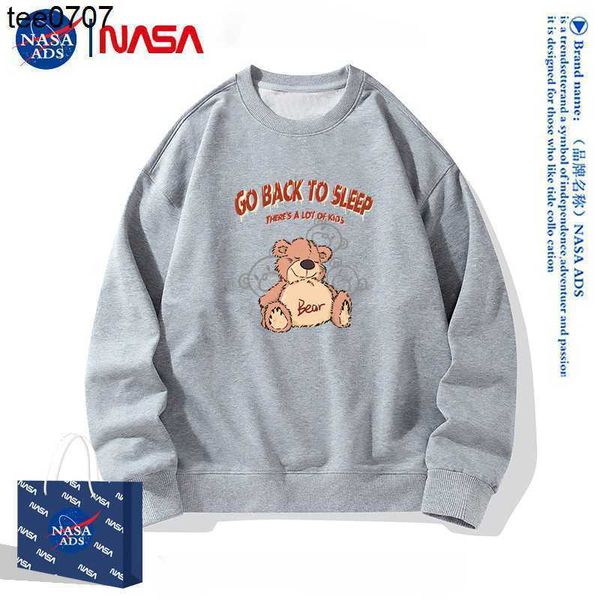 nasa co branded men's and women's fashion hoodies loose plush fashion brand ins cotton yu wenle same long sleeve thickened coat, Black
nasa co branded men's and women's fashion hoodies loose plush fashion brand ins cotton yu wenle same long sleeve thickened coat, Black