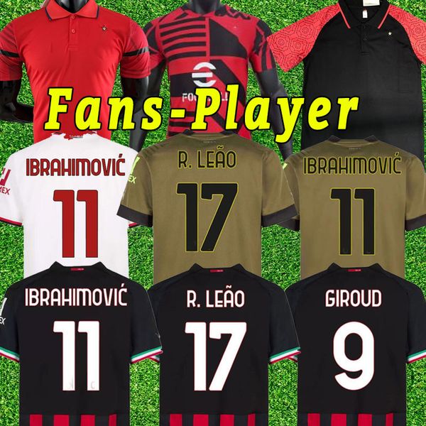 ac 22 23 soccer jersey r. leao ibrahimovic football shirt 2022 2023 giroud tomori tonali bennacer rebic origi camiseta de futbol de ketelaer, Black;yellow
ac 22 23 soccer jersey r. leao ibrahimovic football shirt 2022 2023 giroud tomori tonali bennacer rebic origi camiseta de futbol de ketelaer, Black;yellow