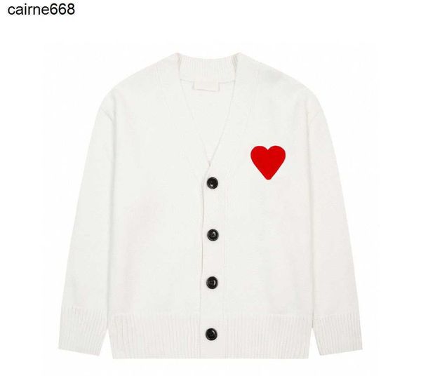 women's sweaters designer amis love embroidery wool knitted cardigan coat loose versatile casual sweater men women lovers, White;black
women's sweaters designer amis love embroidery wool knitted cardigan coat loose versatile casual sweater men women lovers, White;black