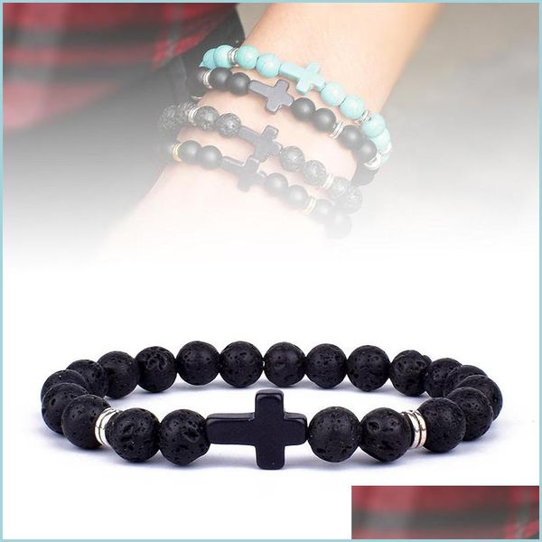 charm bracelets charm natural stone cross bracelet faith black matte lucky beads bracelets handmade men women prayer fitness couple dh6j1, Golden;silver
charm bracelets charm natural stone cross bracelet faith black matte lucky beads bracelets handmade men women prayer fitness couple dh6j1, Golden;silver