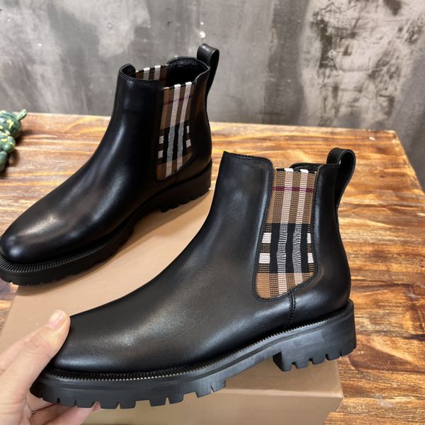 vintage check chelseas boots designer women ankle boot fashion leather and suede winter booties quality size 35-40, Black
vintage check chelseas boots designer women ankle boot fashion leather and suede winter booties quality size 35-40, Black