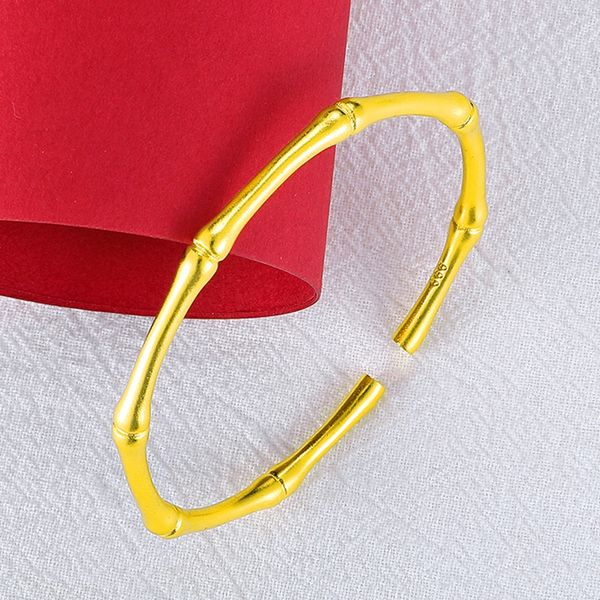 opening rich bamboo knot bracelet bangle for women girls 18k yellow gold filled classic fashion accessories, Black
opening rich bamboo knot bracelet bangle for women girls 18k yellow gold filled classic fashion accessories, Black