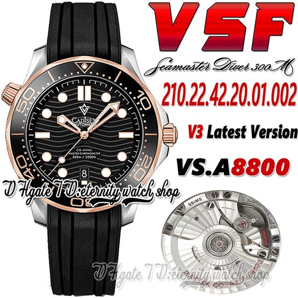 v3 diver 300m mens watch sv210.22.42.20.01.002 vsf8800 automatic two tone rose gold ceramics bezel black wave texture dial rubber strap supe, Slivery;brown
v3 diver 300m mens watch sv210.22.42.20.01.002 vsf8800 automatic two tone rose gold ceramics bezel black wave texture dial rubber strap supe, Slivery;brown