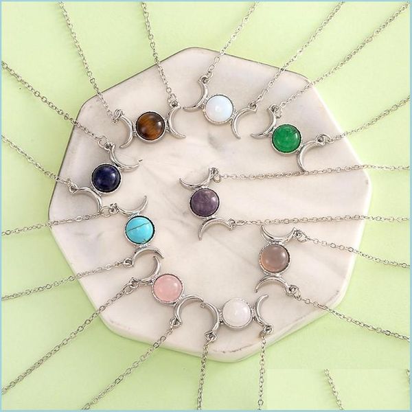 pendant necklaces 100pcs fashion natural crystal stone moon charms pendant necklaces stainless steel chains jewelry for women girls dhfpe, Silver
pendant necklaces 100pcs fashion natural crystal stone moon charms pendant necklaces stainless steel chains jewelry for women girls dhfpe, Silver