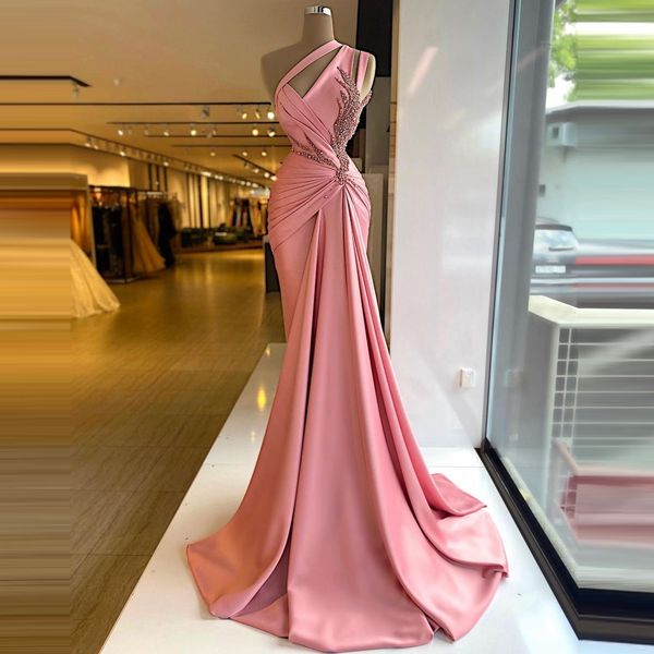 pink satin mermaid evening dresses lace sleeveless one shoulder v neck appliques sequins pearls shiny prom dresses sexy, Black;red
pink satin mermaid evening dresses lace sleeveless one shoulder v neck appliques sequins pearls shiny prom dresses sexy, Black;red