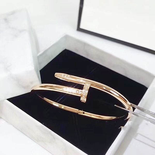 european and american fashion nail bangle classic designer 18k couple valentine's day wedding gift 316l stainless steel jewelry factory, Black
european and american fashion nail bangle classic designer 18k couple valentine's day wedding gift 316l stainless steel jewelry factory, Black