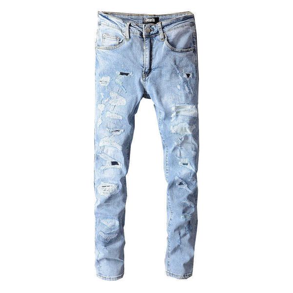fashion ripped y2k mens designer brand new light blue stretch jeans can be 680 skinny low waist scratch cross mid purple blue cotton pockets
fashion ripped y2k mens designer brand new light blue stretch jeans can be 680 skinny low waist scratch cross mid purple blue cotton pockets