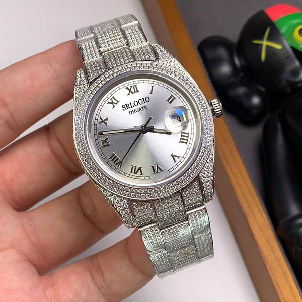 diamonds watch mens watch 41mm automatic mechanical wristwatch sapphire designer diamond strap montre de luxe fashion wristwatches, Slivery;brown
diamonds watch mens watch 41mm automatic mechanical wristwatch sapphire designer diamond strap montre de luxe fashion wristwatches, Slivery;brown