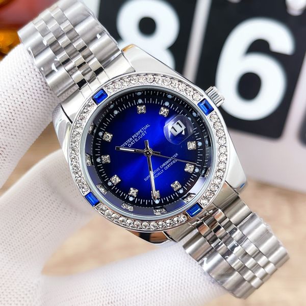 designer blue dial silver watch 31/40mm mens and womens luxury diamonds watches 904l stainless steel sapphire automatic calendar outdoors sp, Slivery;brown
designer blue dial silver watch 31/40mm mens and womens luxury diamonds watches 904l stainless steel sapphire automatic calendar outdoors sp, Slivery;brown