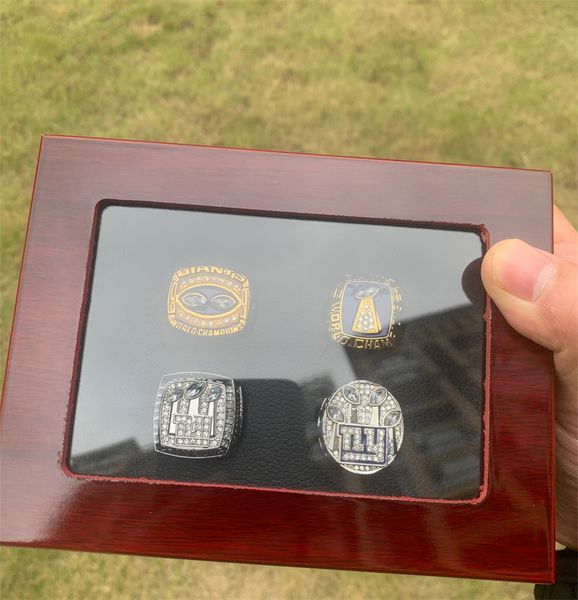 4pcs championship ring new yor k - super bowl 1 set w wooden box. 18k gold plated wholesale, Silver
4pcs championship ring new yor k - super bowl 1 set w wooden box. 18k gold plated wholesale, Silver