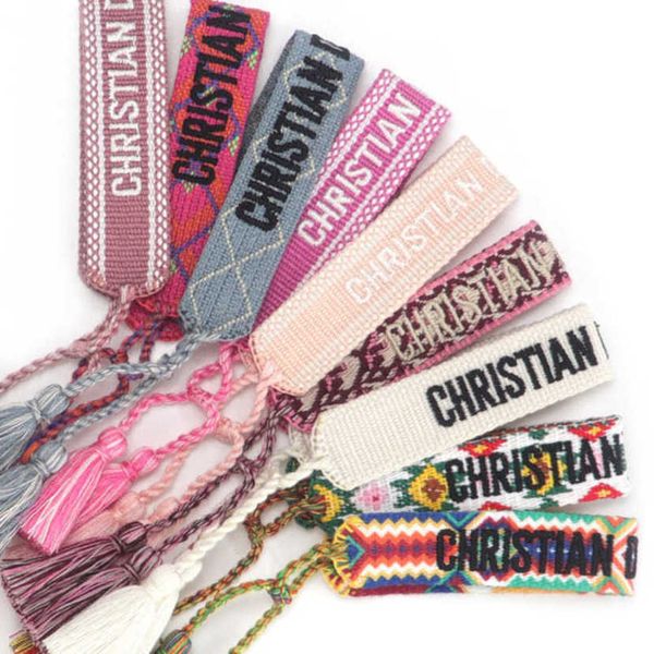 women's fashion luxury bracelets designer brand d bangle jewelry embroidered word woven bracelet letter rope classic tassel girl men co, Golden;silver
women's fashion luxury bracelets designer brand d bangle jewelry embroidered word woven bracelet letter rope classic tassel girl men co, Golden;silver