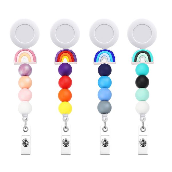 20 pcs/lot fashion key rings multiple colors silicone beaded rainbow nurse badge reel with alligator clip for student teacher nurse gift acc, Slivery;golden
20 pcs/lot fashion key rings multiple colors silicone beaded rainbow nurse badge reel with alligator clip for student teacher nurse gift acc, Slivery;golden