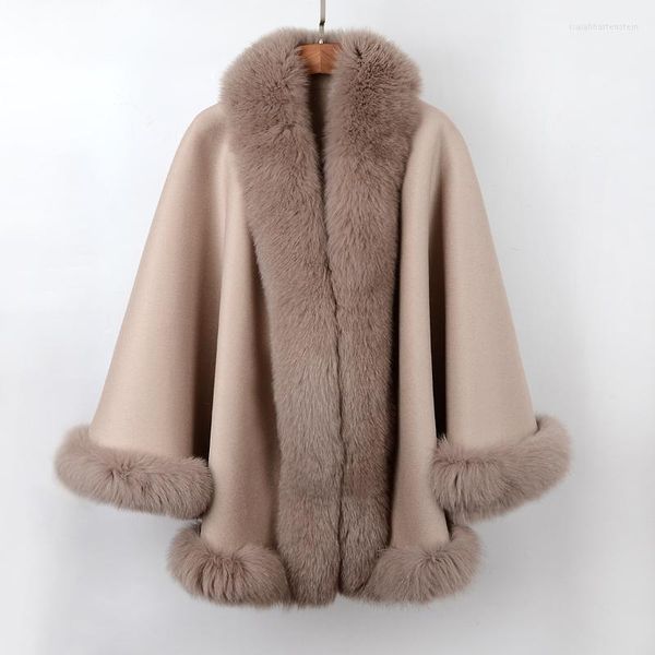 scarves 2022 women cape with real fur collar all around size autumn winter scarf female poncho warm luxury ladies pashmina, Blue;gray
scarves 2022 women cape with real fur collar all around size autumn winter scarf female poncho warm luxury ladies pashmina, Blue;gray