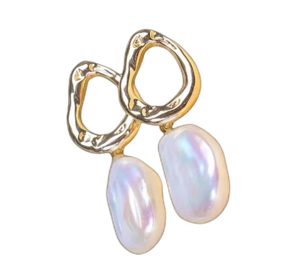 fashion dangle earrings natural freshwater baroque shaped pearls elegant jewelry for women this earring can be worn for party weddings, Silver
fashion dangle earrings natural freshwater baroque shaped pearls elegant jewelry for women this earring can be worn for party weddings, Silver