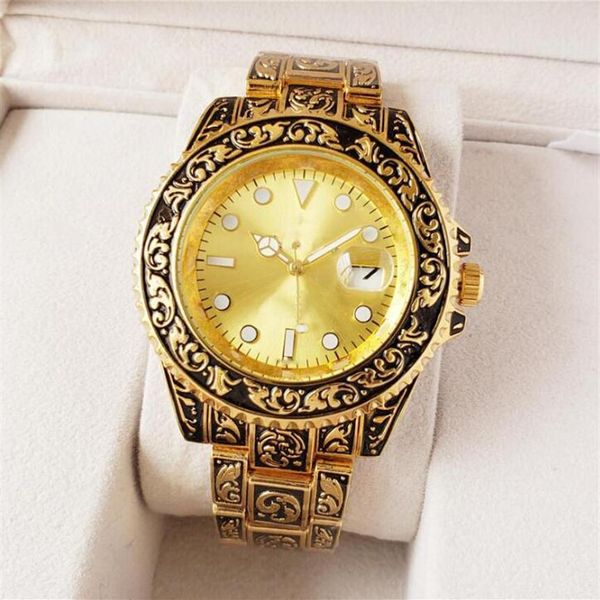 14 color watch mechanical automatic watch men's stainless steel original buckle presidential fashion men's carved watch2227, Slivery;brown
14 color watch mechanical automatic watch men's stainless steel original buckle presidential fashion men's carved watch2227, Slivery;brown