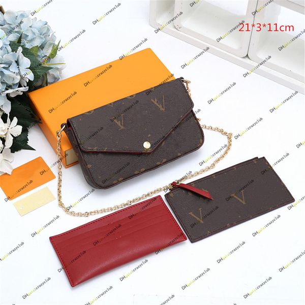 luxury designer multi felicie pochette 3 pcs / set women chain bags wallet messenger leather handbags shoulder flower purse crossbody bag lo
luxury designer multi felicie pochette 3 pcs / set women chain bags wallet messenger leather handbags shoulder flower purse crossbody bag lo