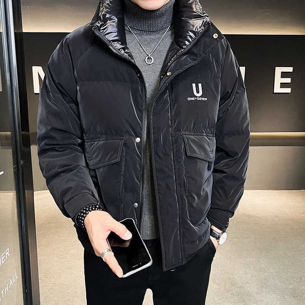 outerwear down jacket men's short winter thickened youth fashion brand hooded warm men, Black
outerwear down jacket men's short winter thickened youth fashion brand hooded warm men, Black
