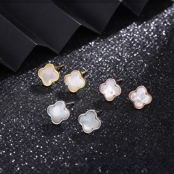 s925 sterling silver clover designer stud earrings for women girls luxury shell fashion sweet flower simple ear rings earring jewelry, Golden;silver
s925 sterling silver clover designer stud earrings for women girls luxury shell fashion sweet flower simple ear rings earring jewelry, Golden;silver
