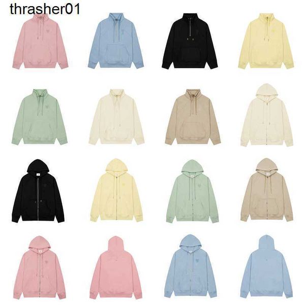 men's hoodies designer sweatshirts amis fashion brand winter macaron love hoodie sweatshirt men women's same style couple cardigan, Black
men's hoodies designer sweatshirts amis fashion brand winter macaron love hoodie sweatshirt men women's same style couple cardigan, Black