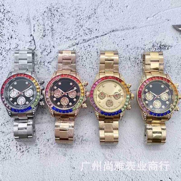 luxury mechanical watch for men wristwatches daytonas rainbow three eye multi-functional business quartz men's watch hair swiss geneva, Slivery;brown
luxury mechanical watch for men wristwatches daytonas rainbow three eye multi-functional business quartz men's watch hair swiss geneva, Slivery;brown