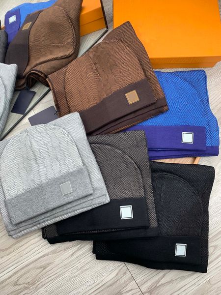 classic designer autumn winter scarf and beanie sets men women universal knitted caps wool warm scarves, Blue;gray
classic designer autumn winter scarf and beanie sets men women universal knitted caps wool warm scarves, Blue;gray