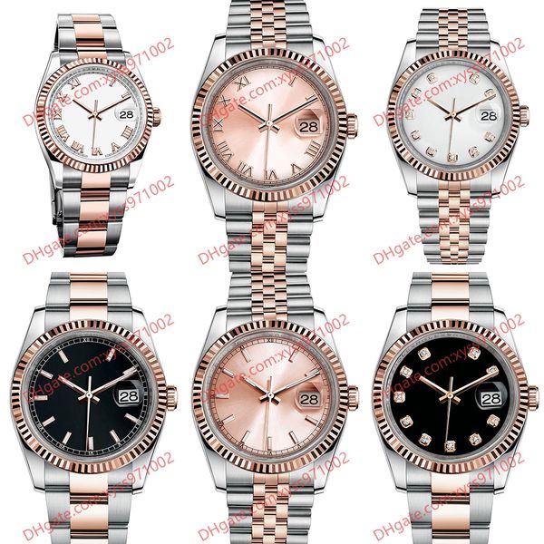 highquality watch 2813 automatic mechanics men's watch 36mm white diamond dial 116231 stainless steel rose gold watches with sapphire g, Slivery;brown
highquality watch 2813 automatic mechanics men's watch 36mm white diamond dial 116231 stainless steel rose gold watches with sapphire g, Slivery;brown