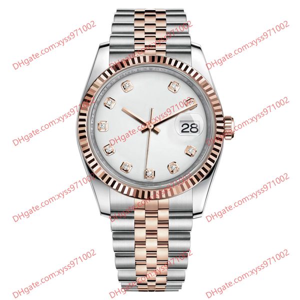 high-quality watch 2813 automatic men's watch 116231 36mm white diamonds dial 18k rose gold stainless steel wristwatch sapphire glass 1, Slivery;brown
high-quality watch 2813 automatic men's watch 116231 36mm white diamonds dial 18k rose gold stainless steel wristwatch sapphire glass 1, Slivery;brown