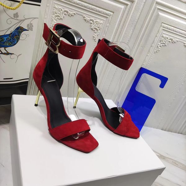 buckle 105mm suede sandals stiletto fashion heel genuine leather pumps evening shoes women high heeled luxury designers ankle wraparound sho, Black
buckle 105mm suede sandals stiletto fashion heel genuine leather pumps evening shoes women high heeled luxury designers ankle wraparound sho, Black