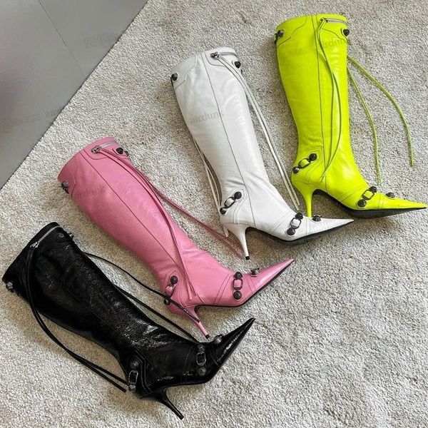 balencigas over-the-knee balencigas boots high heels women shoes cagole leather fringed stud buckle trim side zipper point toe stiletto heel, Black
balencigas over-the-knee balencigas boots high heels women shoes cagole leather fringed stud buckle trim side zipper point toe stiletto heel, Black
