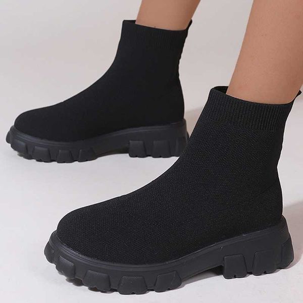 boots women platform sock shoes woman slip on for flat ankle fashion casual soft winter footwear botas y2210, Black
boots women platform sock shoes woman slip on for flat ankle fashion casual soft winter footwear botas y2210, Black
