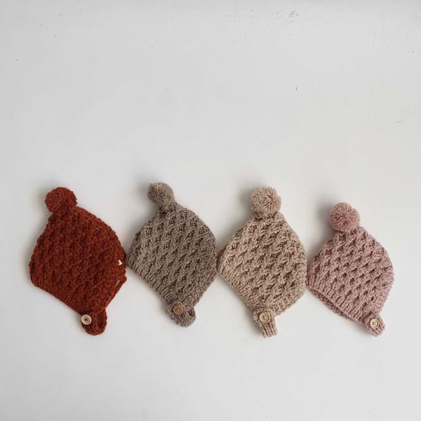 caps hats 2022 korea pom baby knit hat autumn winter kids beanie for girls boys adjustable infant bonnet l221028, Yellow
caps hats 2022 korea pom baby knit hat autumn winter kids beanie for girls boys adjustable infant bonnet l221028, Yellow