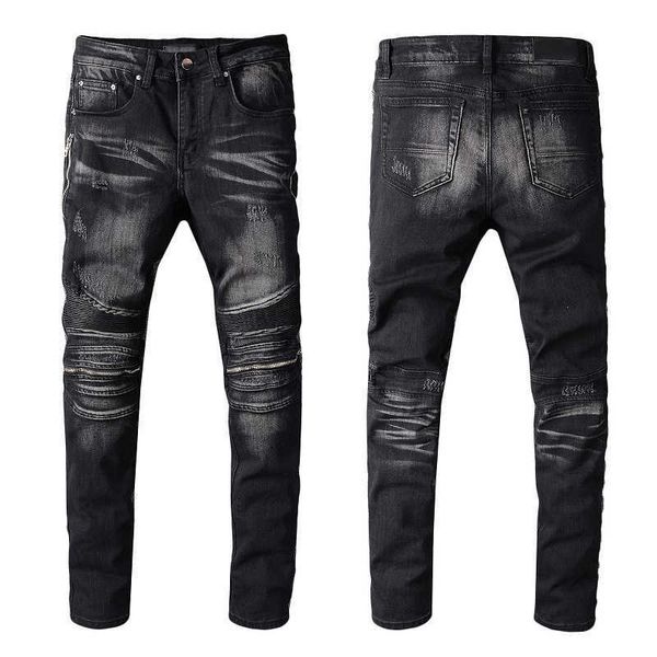 men's jeans amris pants designer amira fashion light hole tease girl university denim cotton slim fit high street brand black punk elas, Blue
men's jeans amris pants designer amira fashion light hole tease girl university denim cotton slim fit high street brand black punk elas, Blue