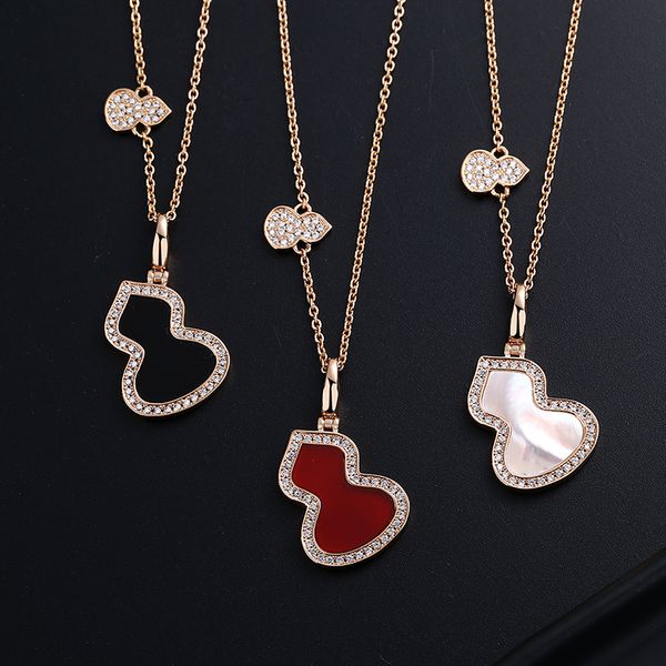 s925 sterling silver gourd designer pendant necklaces with shining crystal white red black shell fashion bling sweet cute choker necklace pa
s925 sterling silver gourd designer pendant necklaces with shining crystal white red black shell fashion bling sweet cute choker necklace pa