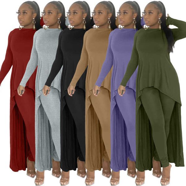 fall winter women clothing two piece pants set designer long sleeve solid casual dresses irregular and leggings suit, White
fall winter women clothing two piece pants set designer long sleeve solid casual dresses irregular and leggings suit, White