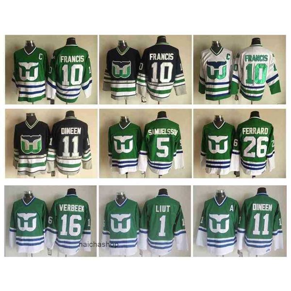 95 retro vintage hartford whalers jersey 10 ron francis 1 mike liut 11 kevin dineen 16 patrick verbeek 26 ray ferraro 5 ulf samuelsson nhl&#, Black
95 retro vintage hartford whalers jersey 10 ron francis 1 mike liut 11 kevin dineen 16 patrick verbeek 26 ray ferraro 5 ulf samuelsson nhl&#, Black