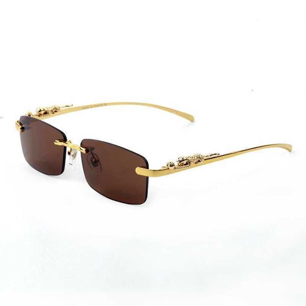 luxury designer sunglasses women men trendy leopard head metal cratch proof rimless radiation protection plate frame simple fashion leisure, White;black
luxury designer sunglasses women men trendy leopard head metal cratch proof rimless radiation protection plate frame simple fashion leisure, White;black